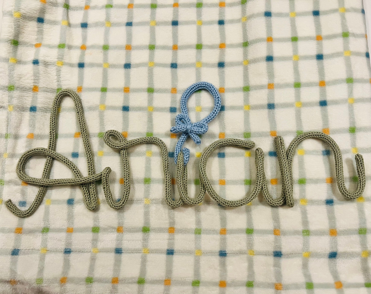 Personalised Knitted Names or Words 3-5 letters