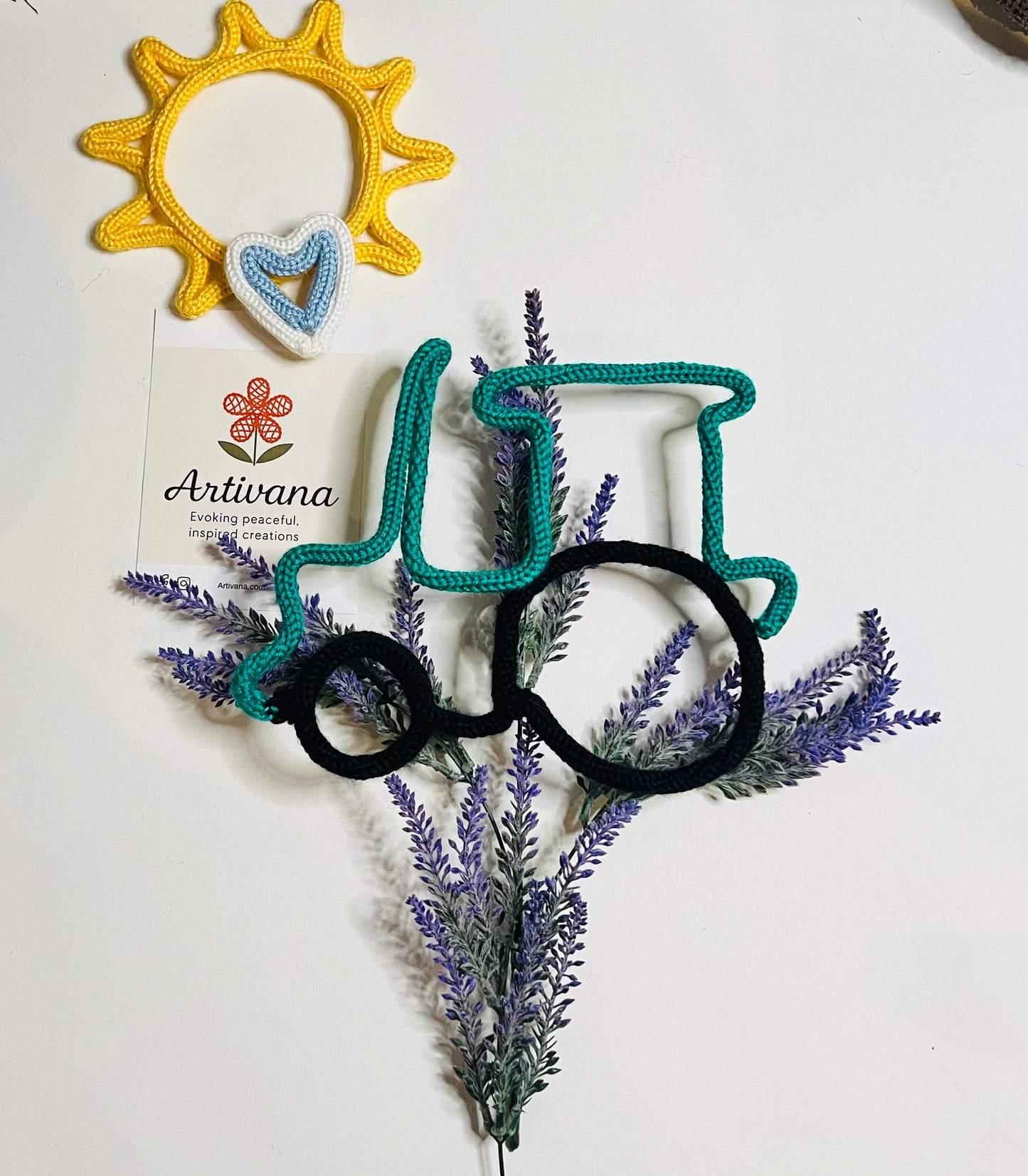 Handmade Knitted Decor - Sun