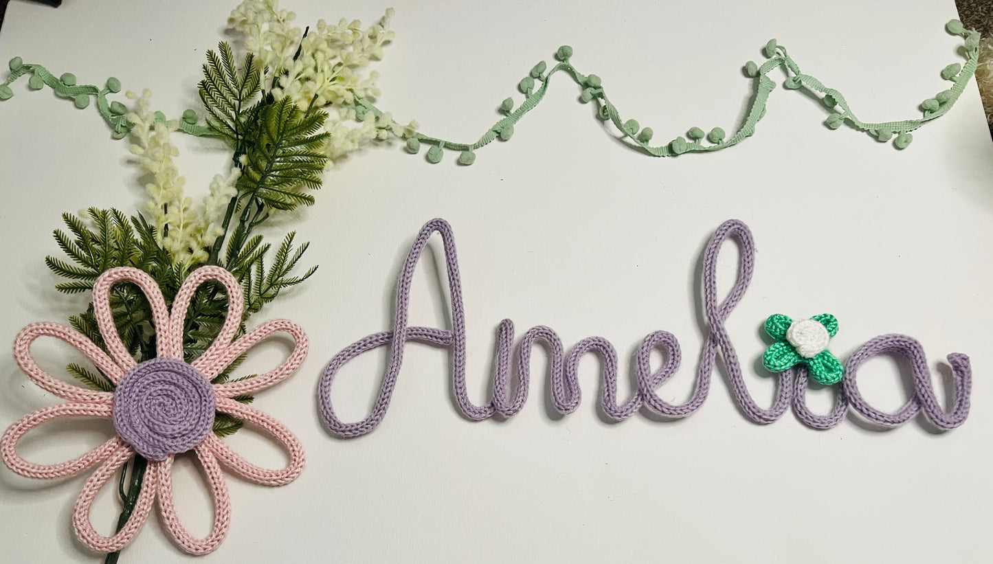 Personalised Knitted Names or Words 3-5 letters