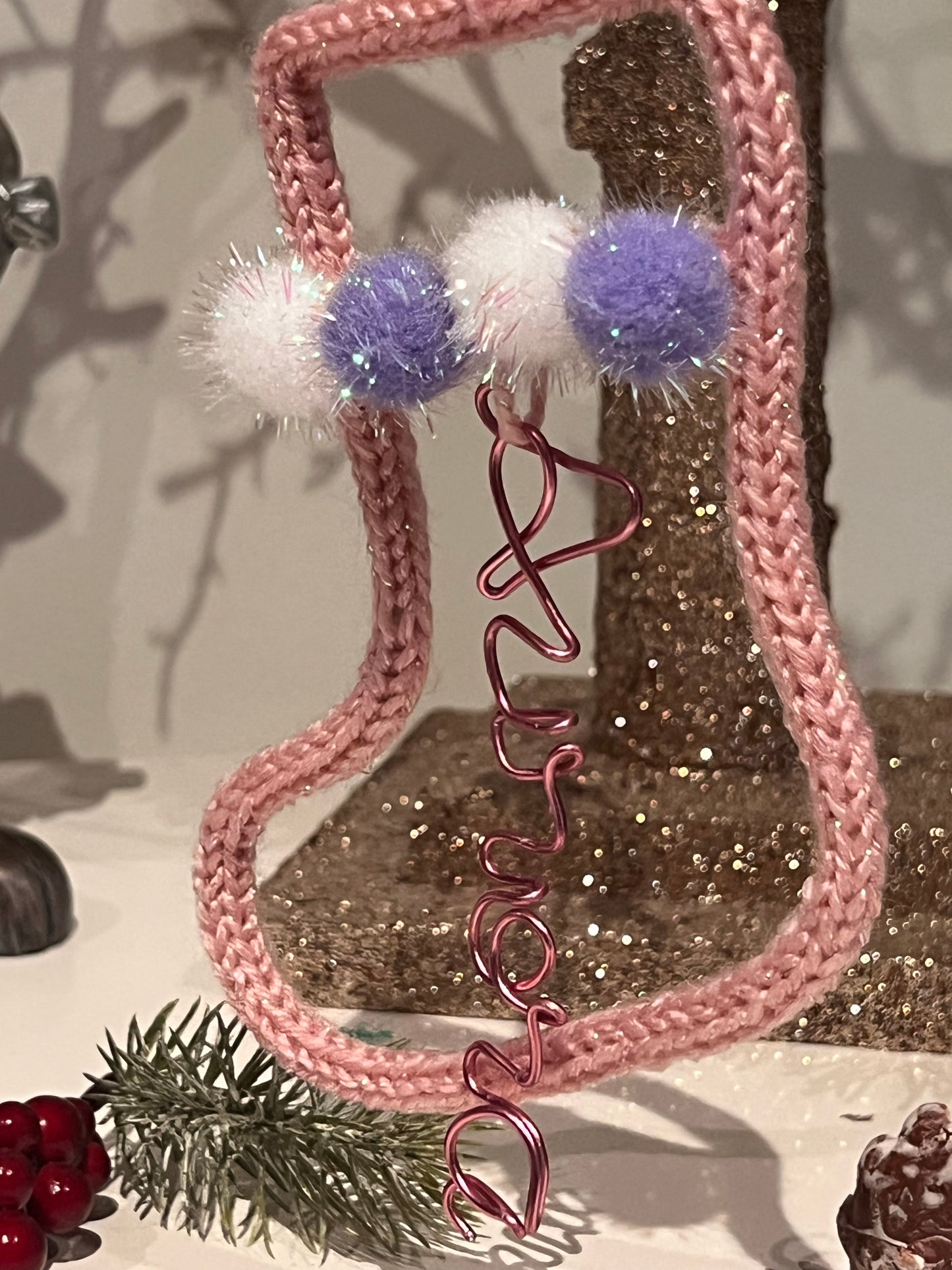 Personalised Christmas Santa Boot Decoration