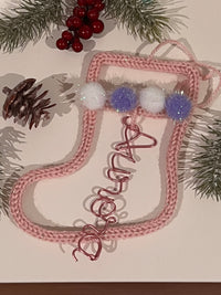 Personalised Christmas Santa Boot Decoration