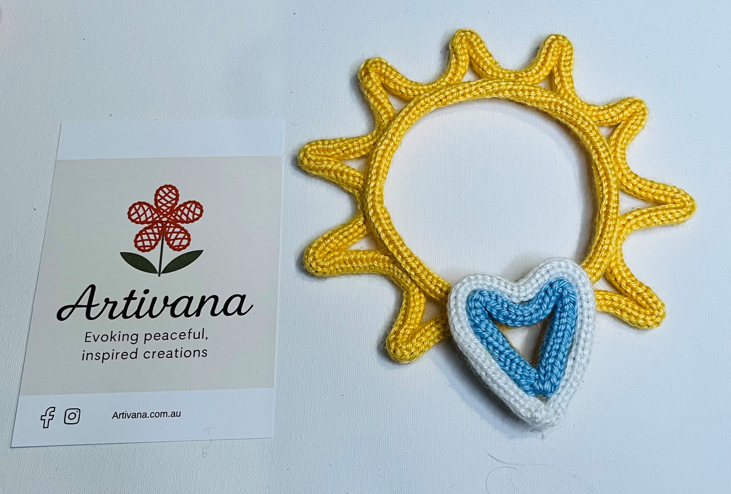 Handmade Knitted Decor - Sun