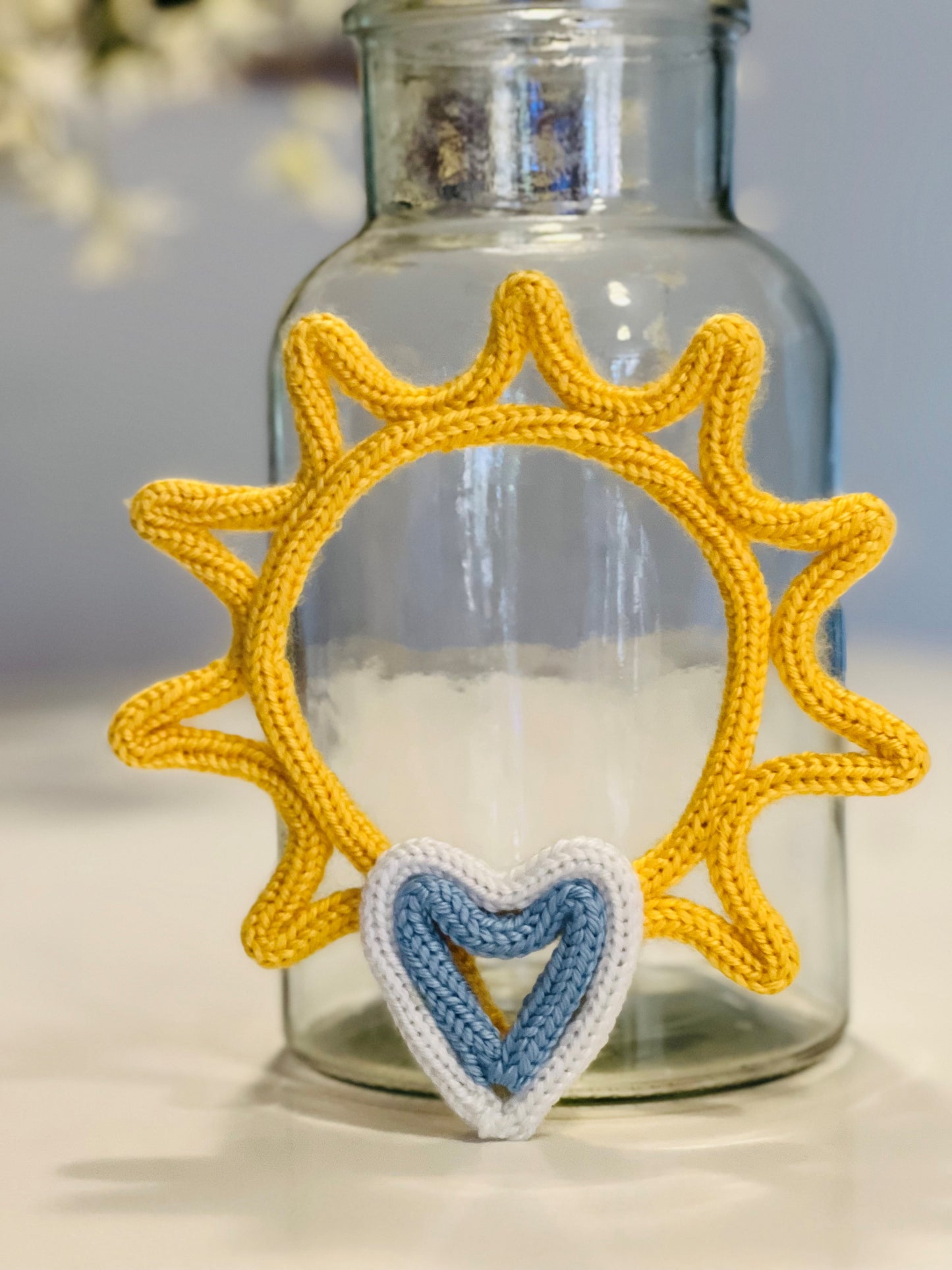 Handmade Knitted Decor - Sun